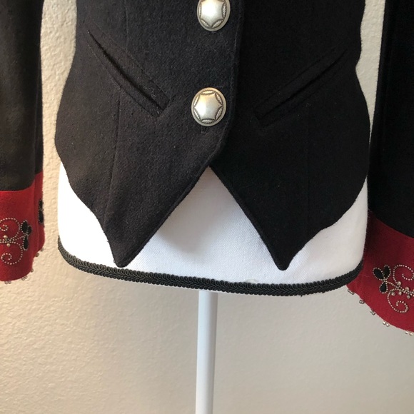Vintage Western Jacket Wool Tailored Hand Beaded Standout Double D Ranch - Picture 4 of 11